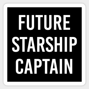 Future Starship Captain (Black) Sticker